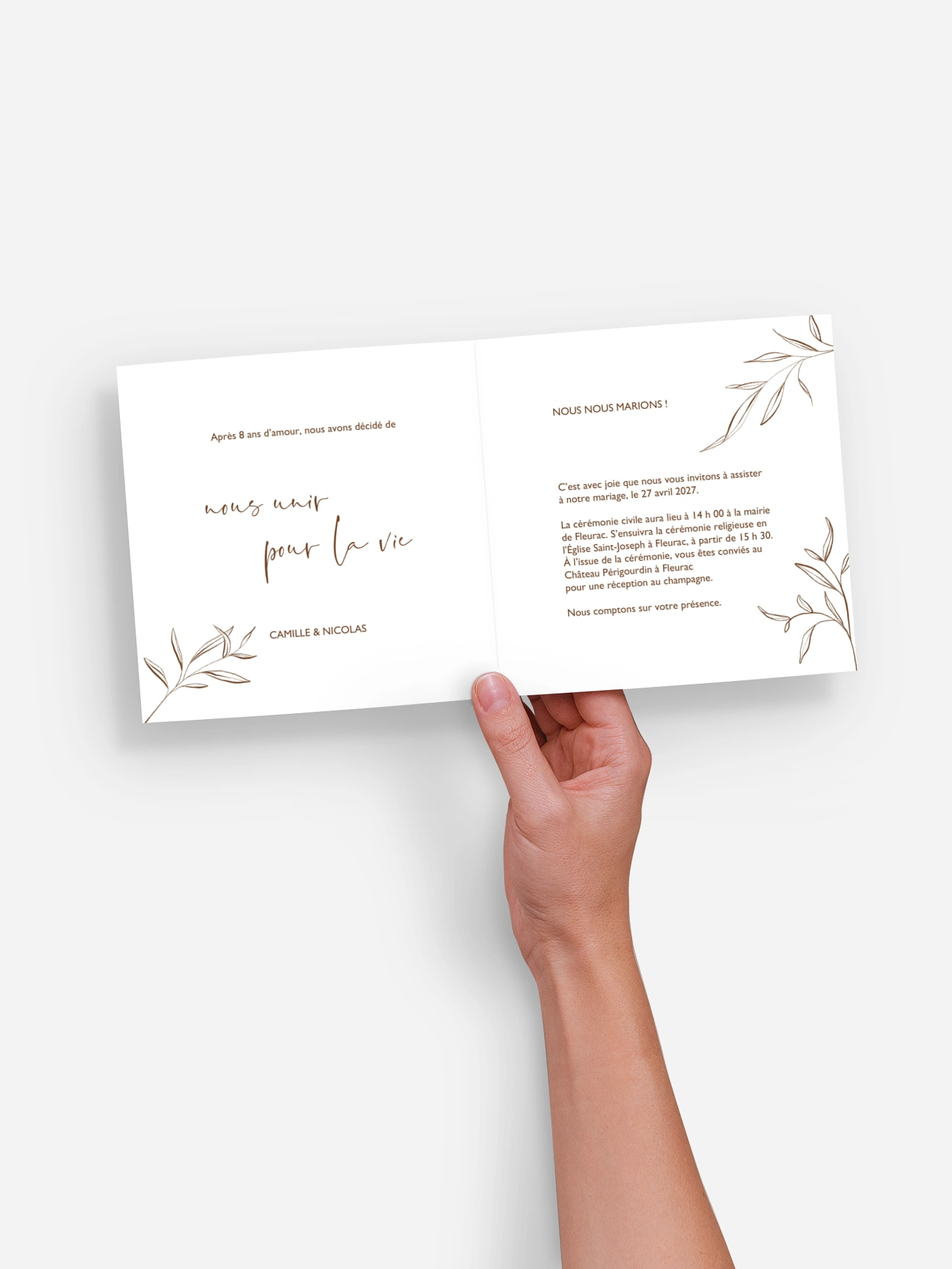 Faire-part de mariage Élégance rustique