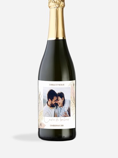 Étiquette bouteille Touche de coton