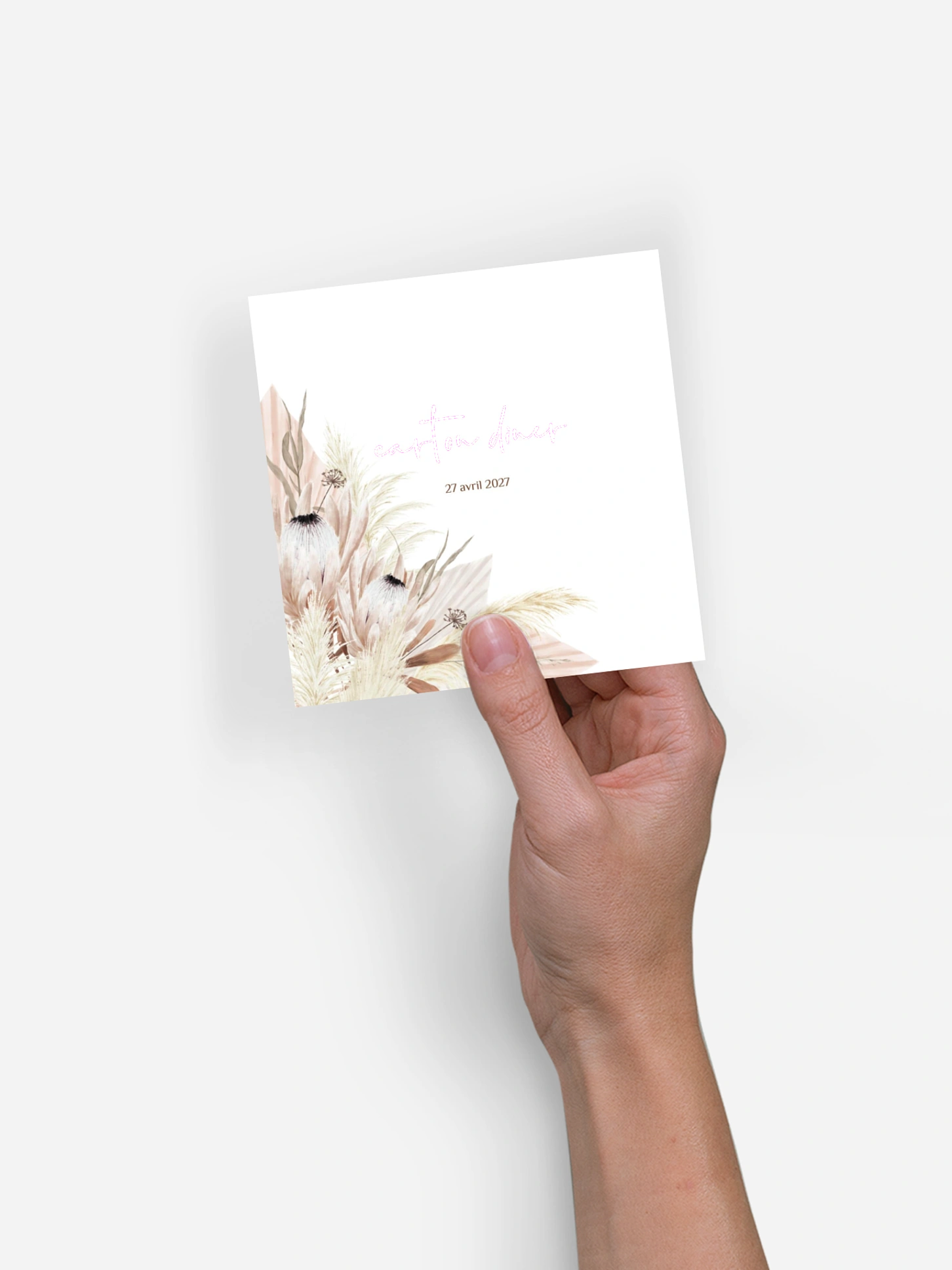 Carton d'invitation Touche de coton