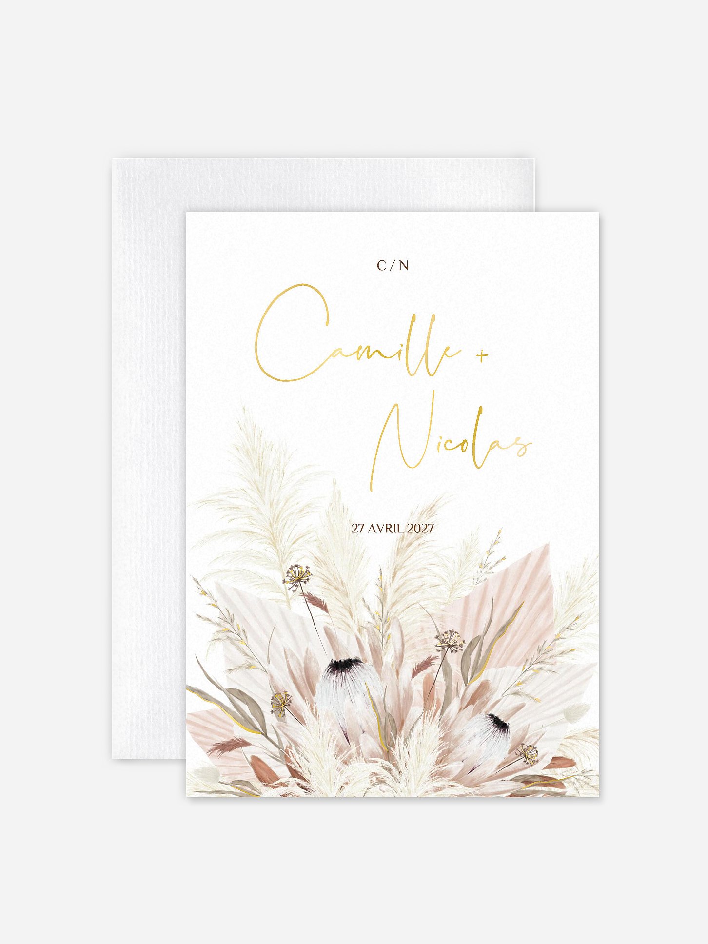 Faire-part de mariage Touche de coton