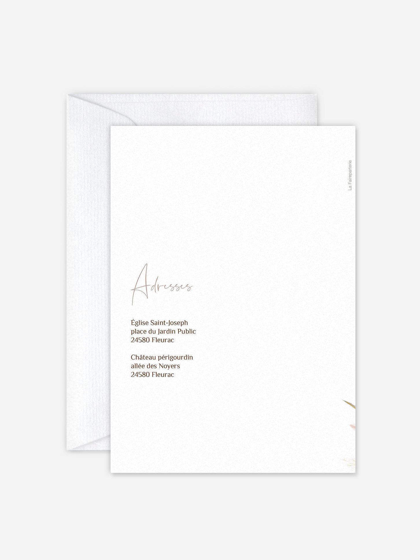Faire-part de mariage Touche de coton