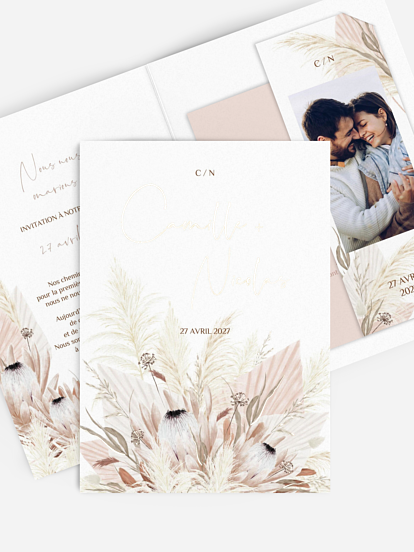 Faire-part de mariage Touche de coton