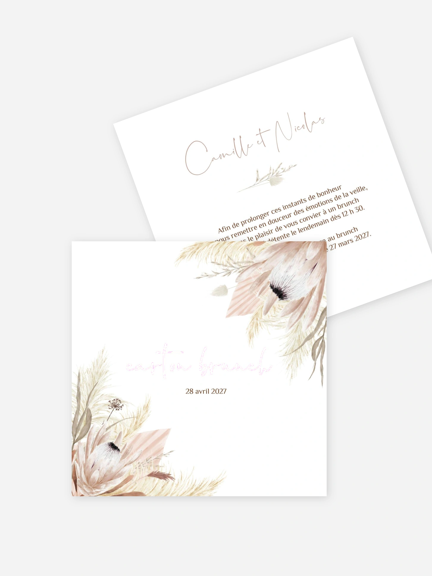 Carte brunch Touche de coton