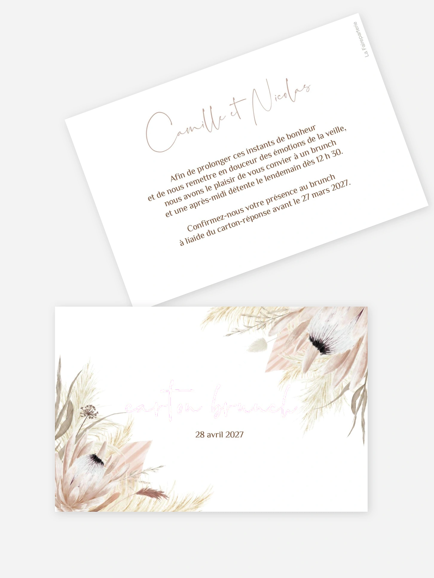 Carte brunch Touche de coton