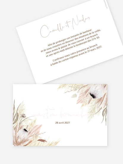 Carte brunch Touche de coton