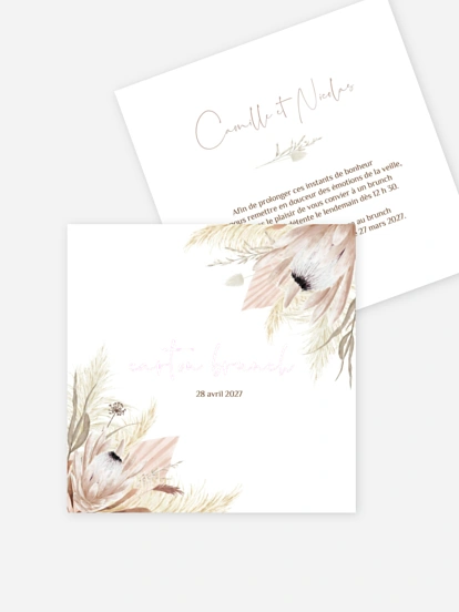 Carte brunch Touche de coton