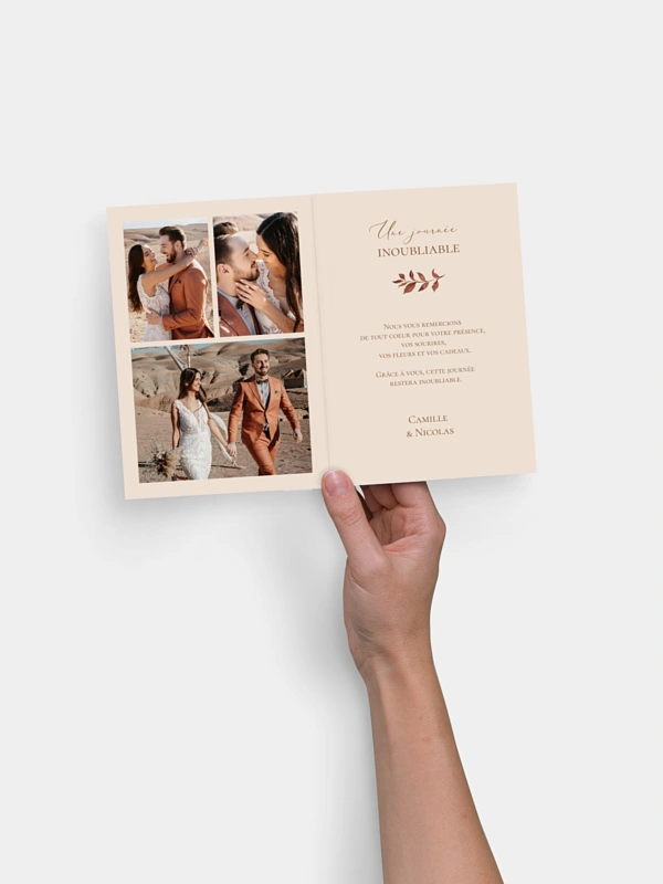 Carte de remerciements Bohemian Bouquet