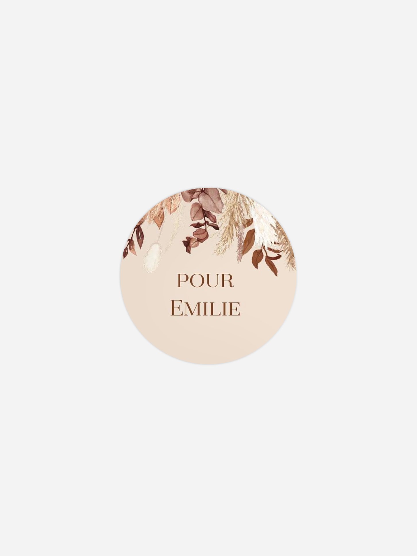 Étiquette cadeau individuelle Bohemian Bouquet