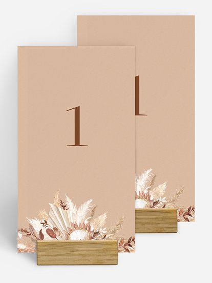 Numéro de table mariage Bohemian Bouquet