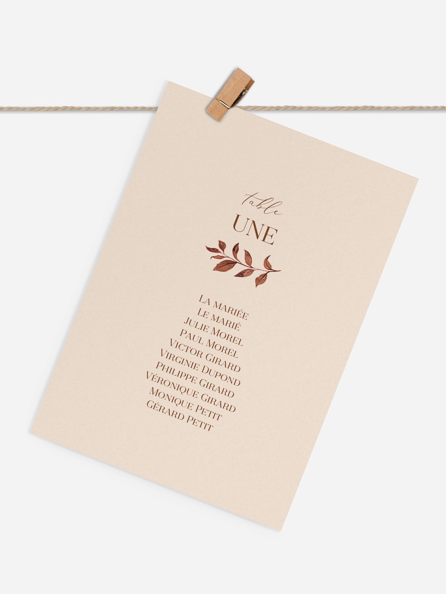 Cartons plan de table mariage Bohemian Bouquet