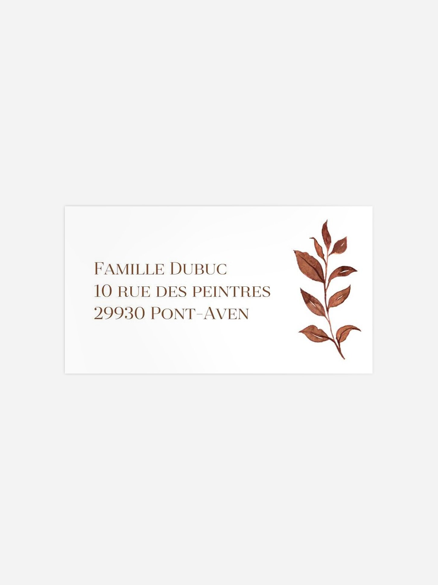 Étiquette destinataire mariage Bohemian Bouquet