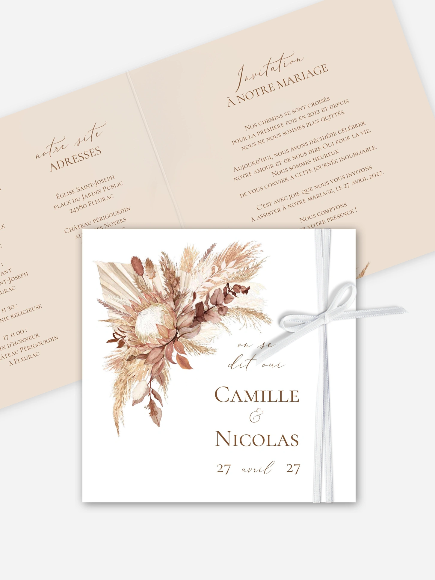 Faire-part de mariage Bohemian Bouquet
