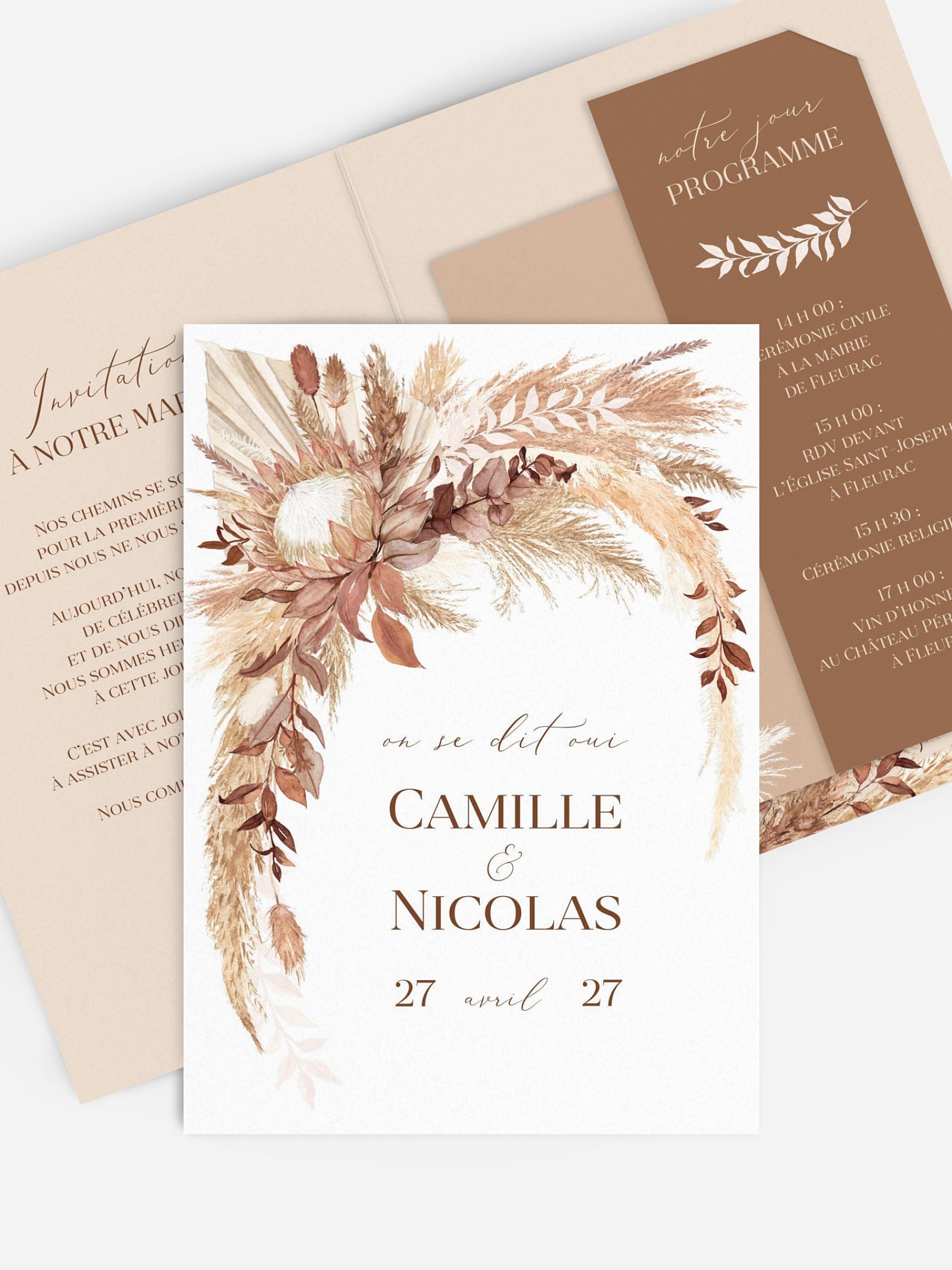 Faire-part de mariage Bohemian Bouquet