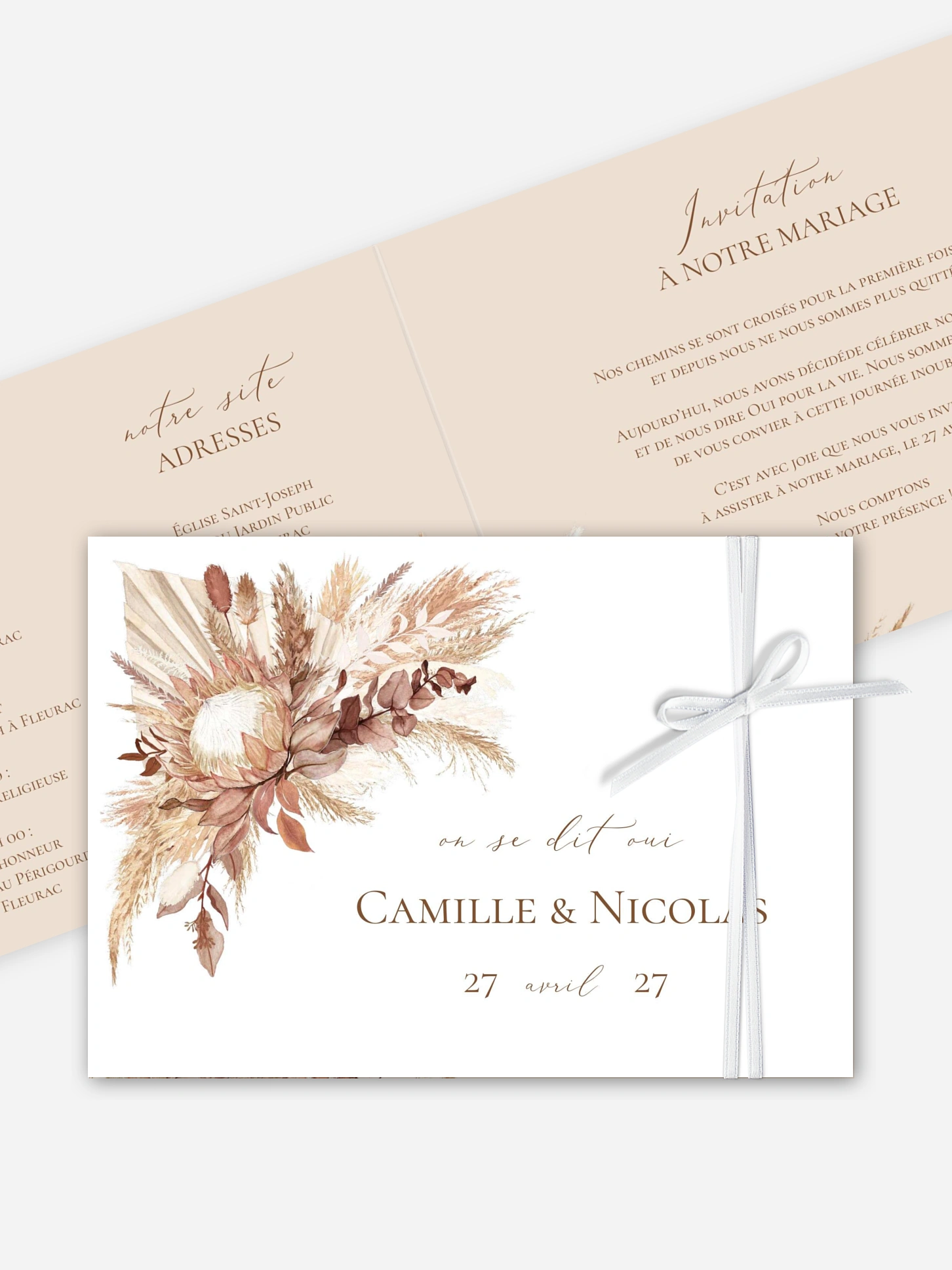 Faire-part de mariage Bohemian Bouquet