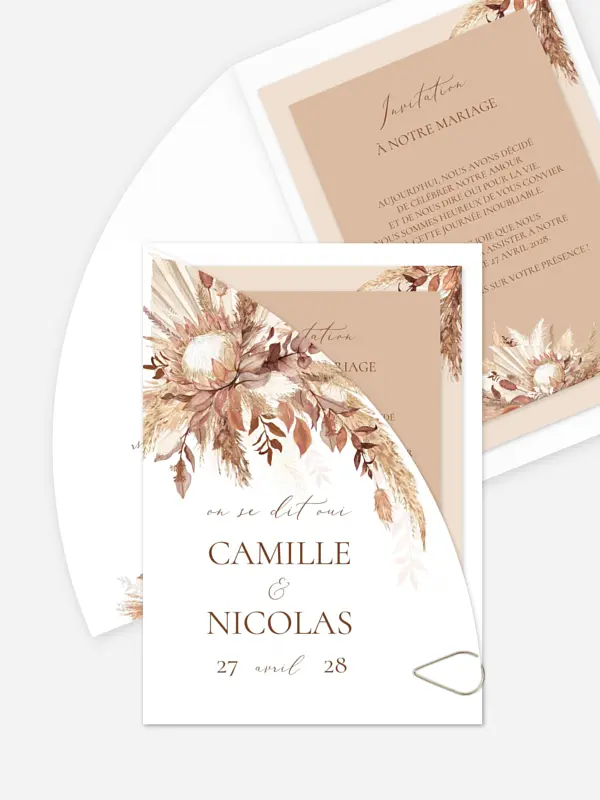 Faire-part de mariage Bohemian Bouquet