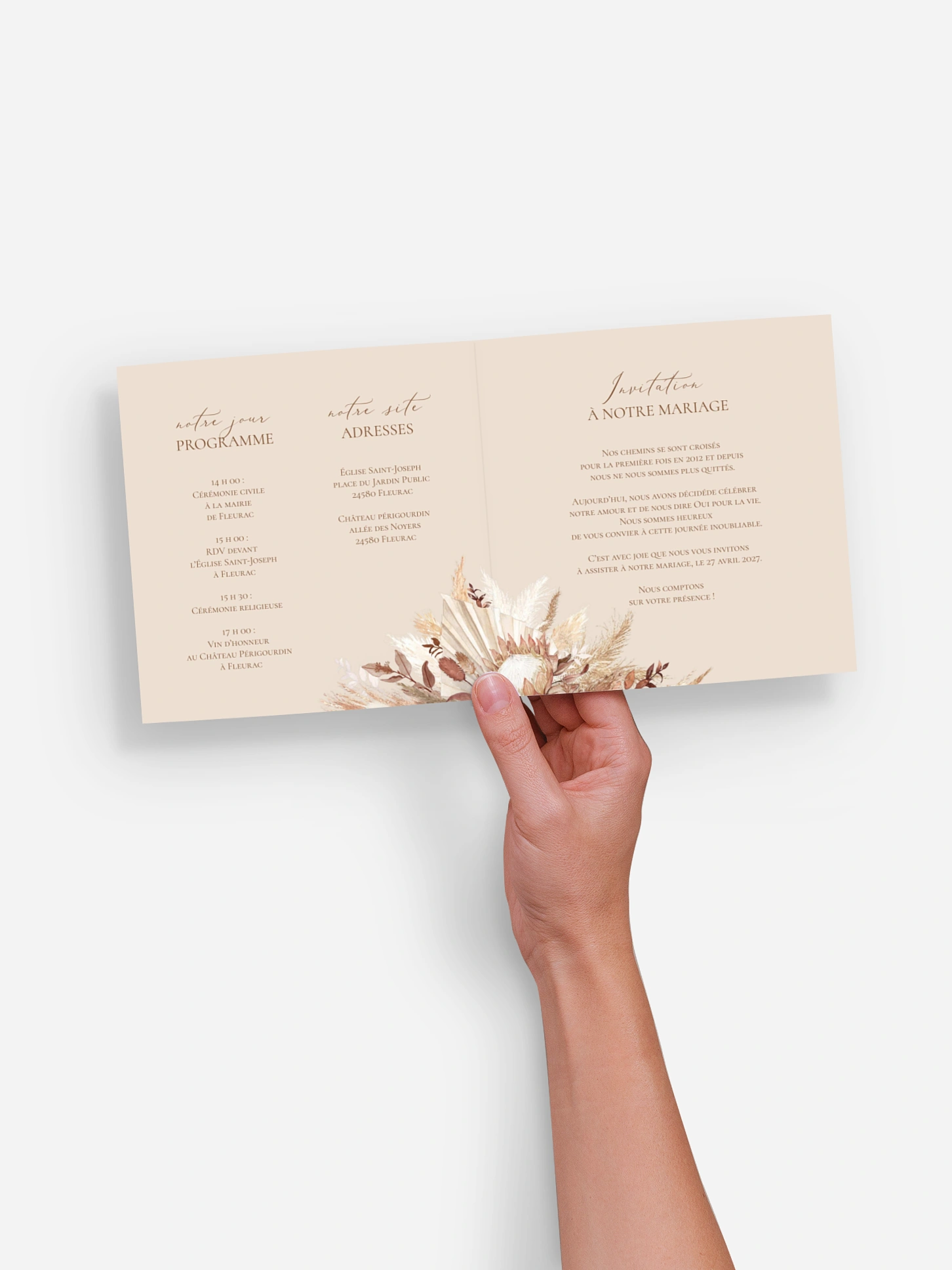 Faire-part de mariage Bohemian Bouquet