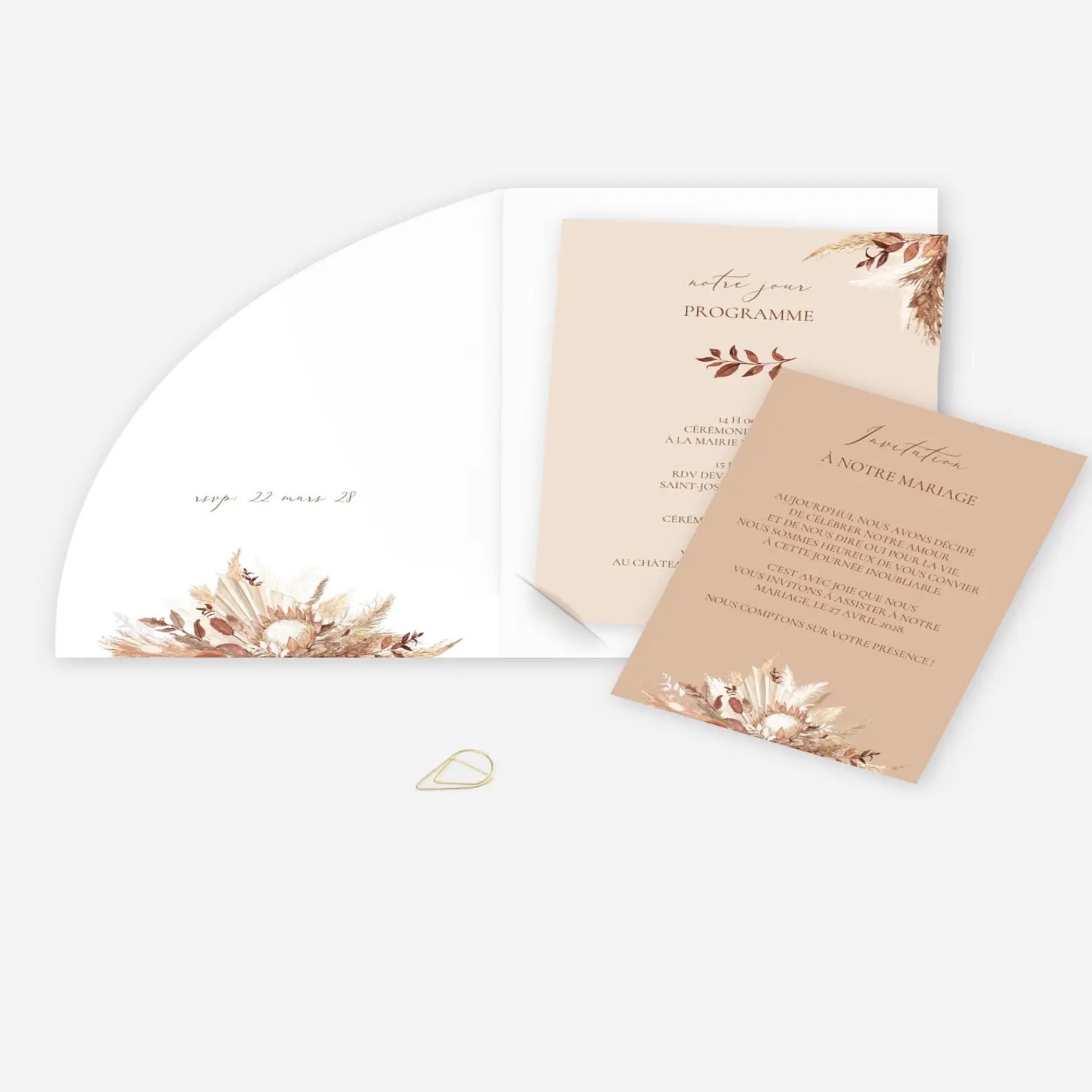 Faire-part de mariage Bohemian Bouquet