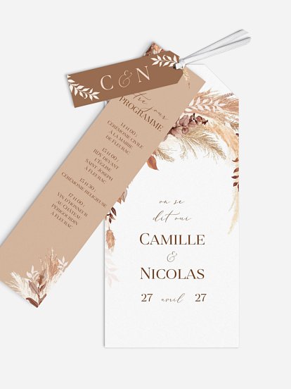 Faire-part de mariage Bohemian Bouquet