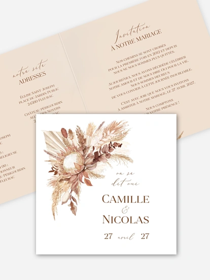 Faire-part de mariage Bohemian Bouquet