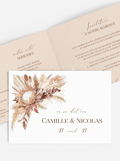Faire-part de mariage Bohemian Bouquet