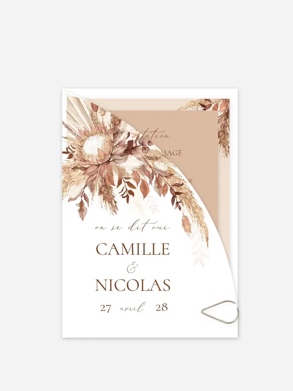 Faire-part de mariage Bohemian Bouquet