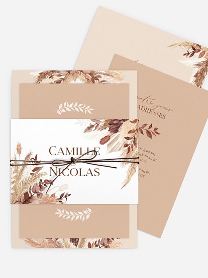 Faire-part de mariage Bohemian Bouquet