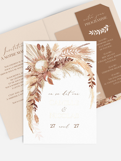 Faire-part de mariage Bohemian Bouquet