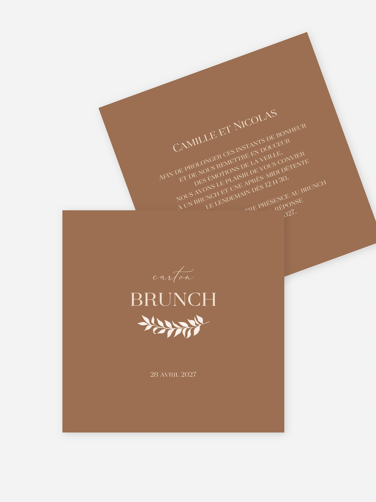Carte brunch Bohemian Bouquet
