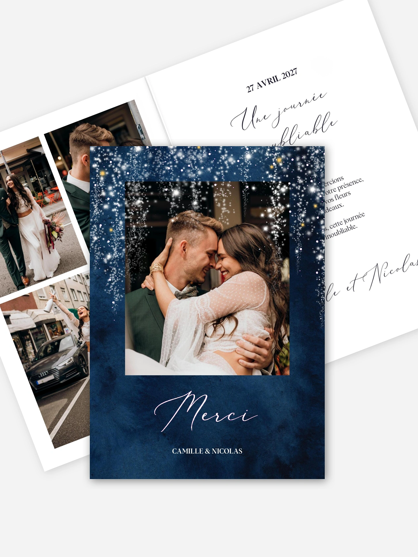 Carte de remerciements Magic night