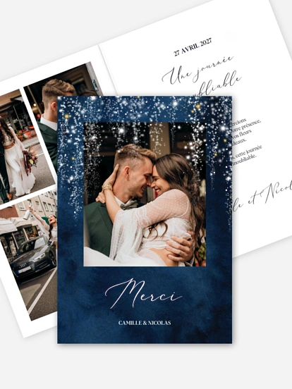 Carte de remerciements Magic night