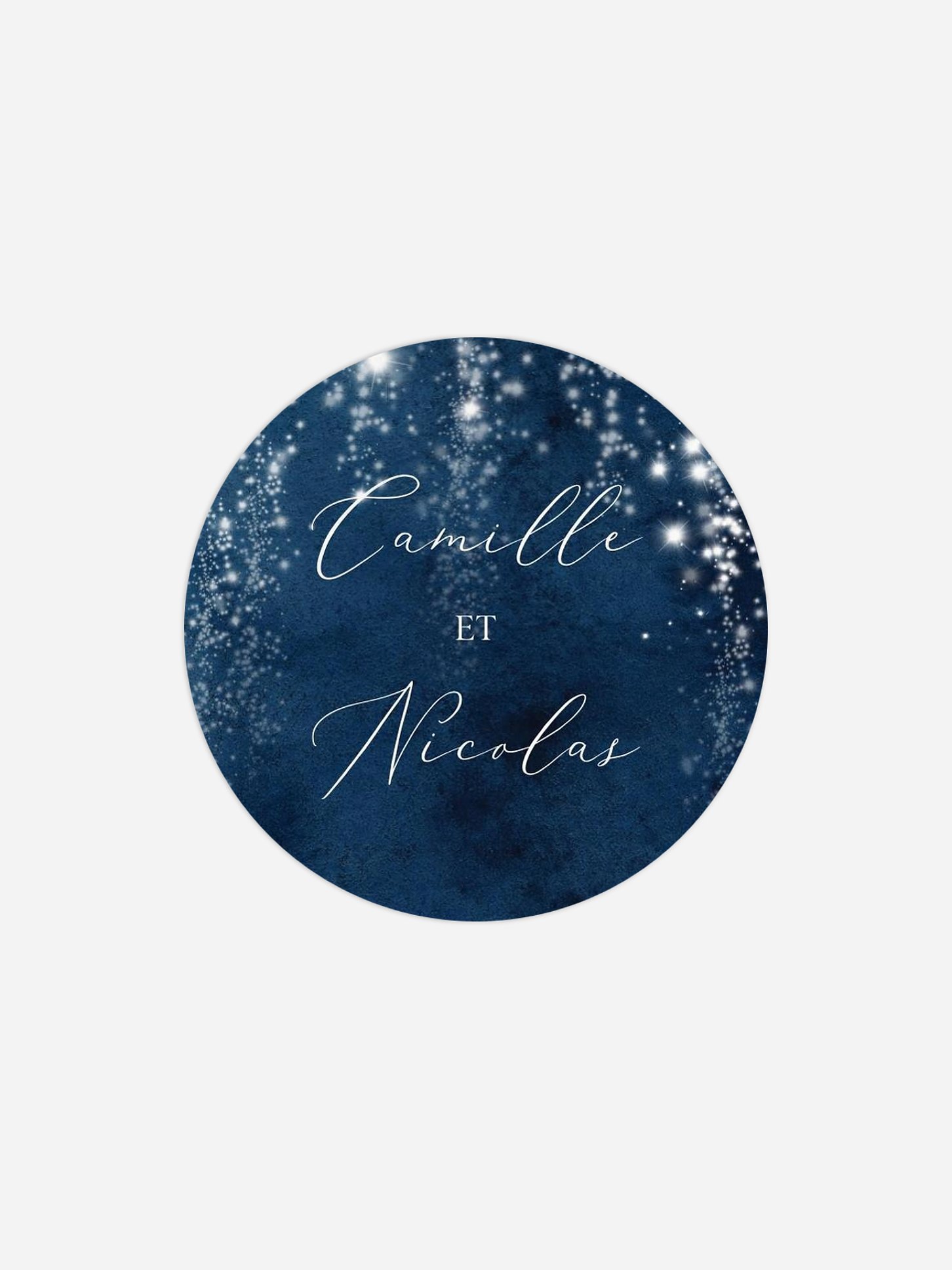 Étiquette cadeau mariage Nuit champêtre