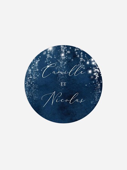 Étiquette cadeau mariage Nuit champêtre