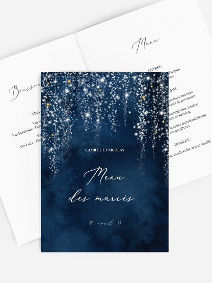 Menu mariage Magic night