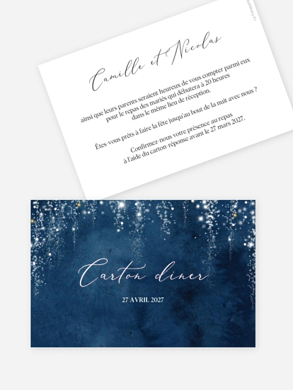 Carton d'invitation Nuit champêtre