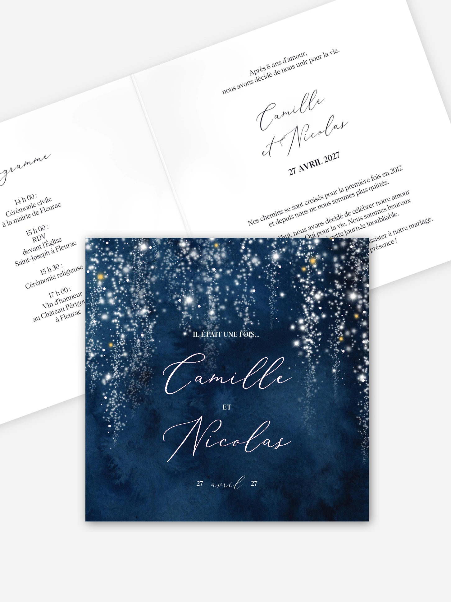 Faire-part de mariage Nuit champêtre