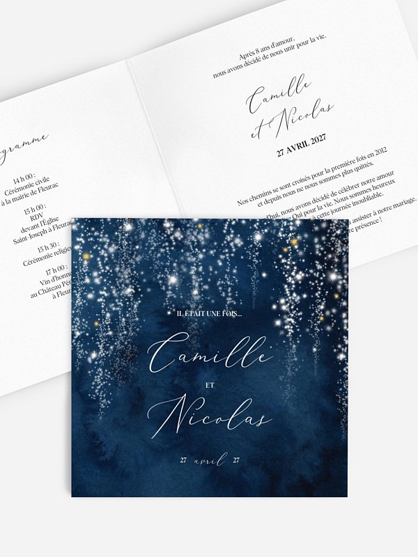 Faire-part de mariage Nuit champêtre