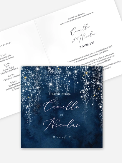 Faire-part de mariage Nuit champêtre