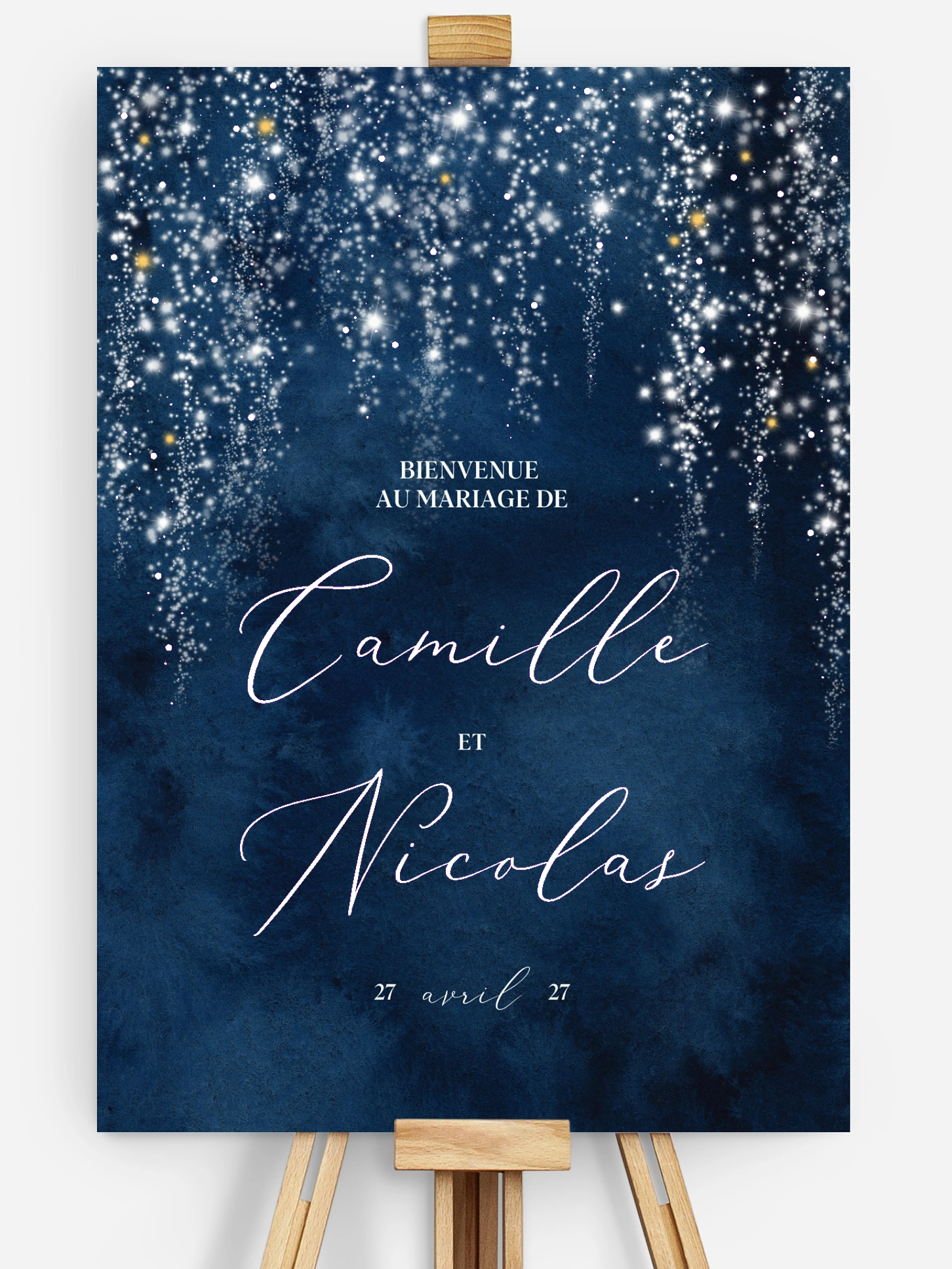Poster bienvenue mariage Magic night