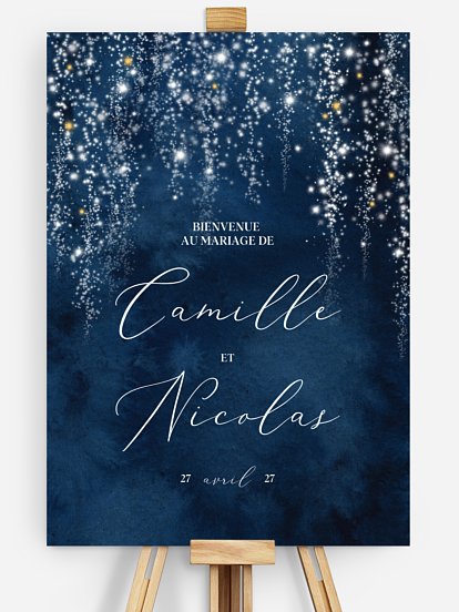 Poster bienvenue mariage Magic night