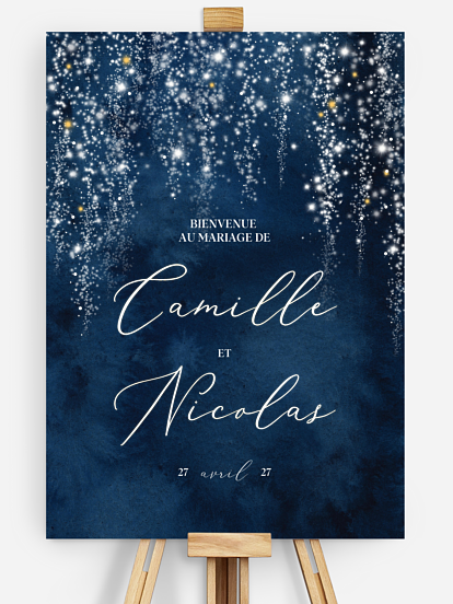 Poster bienvenue mariage Magic night