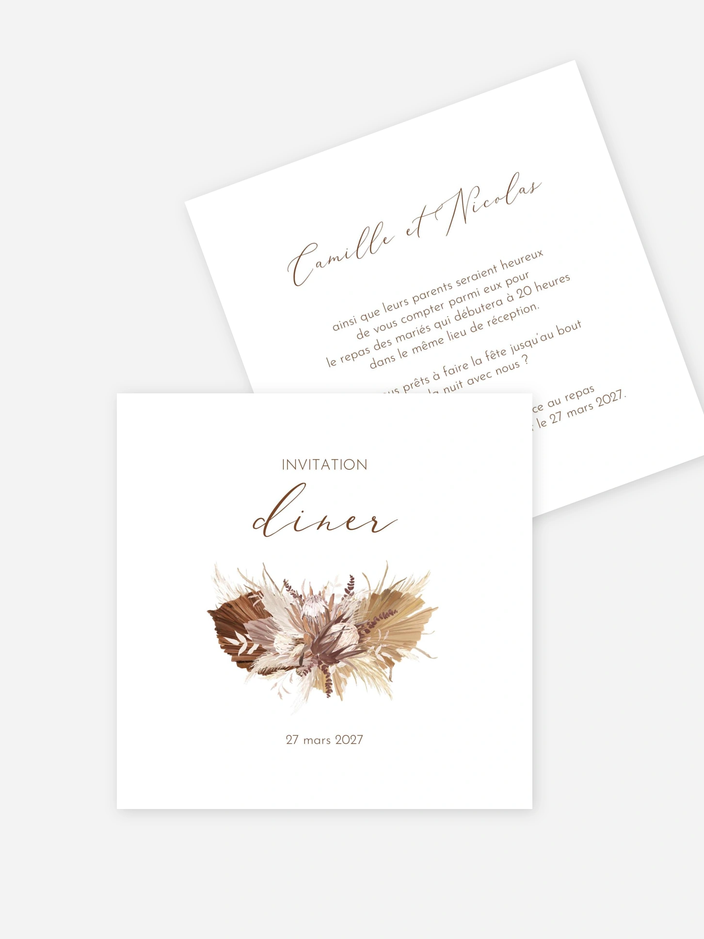 Carton d'invitation Rêve bohème