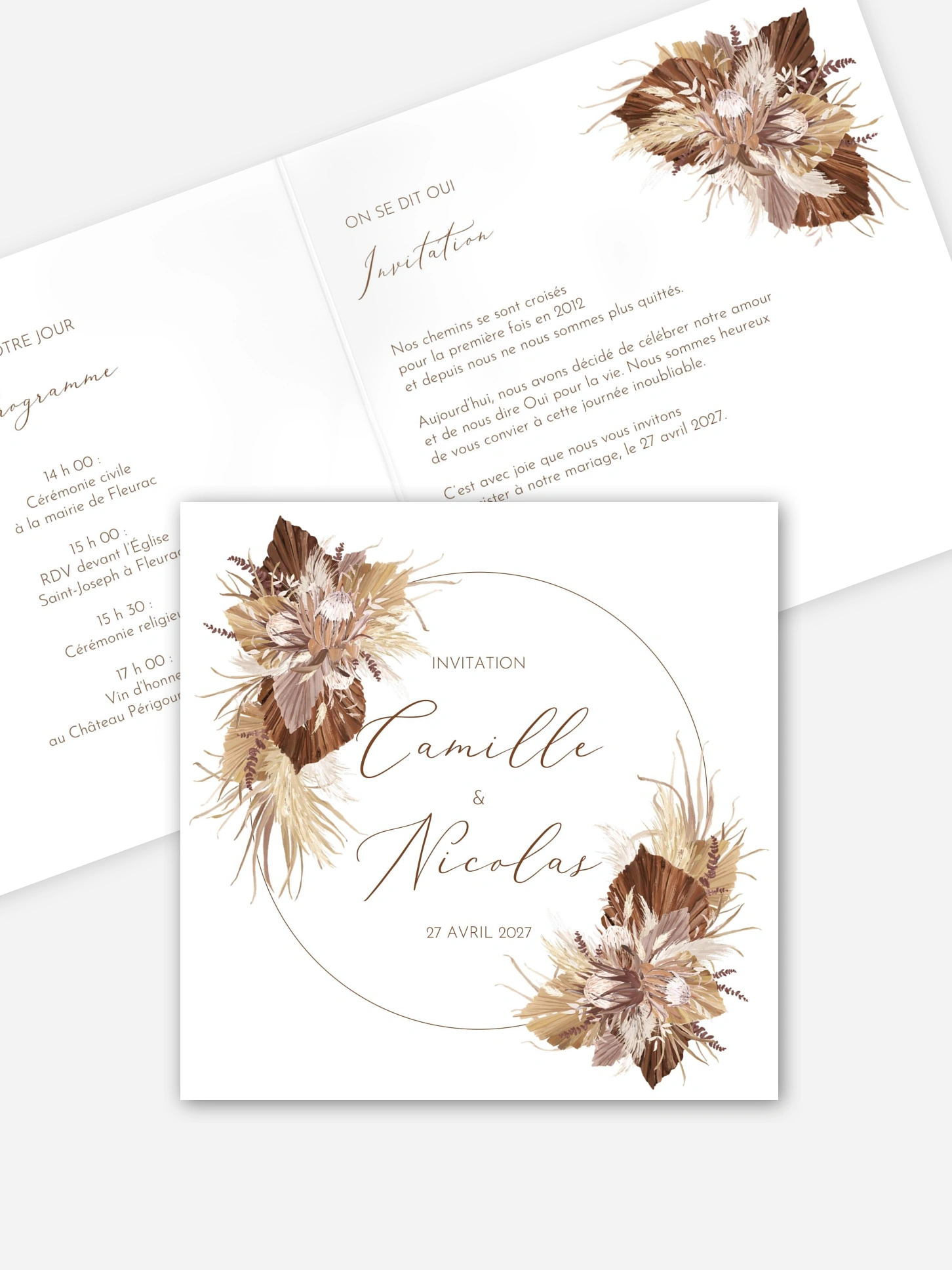 Faire-part de mariage Rêve bohème