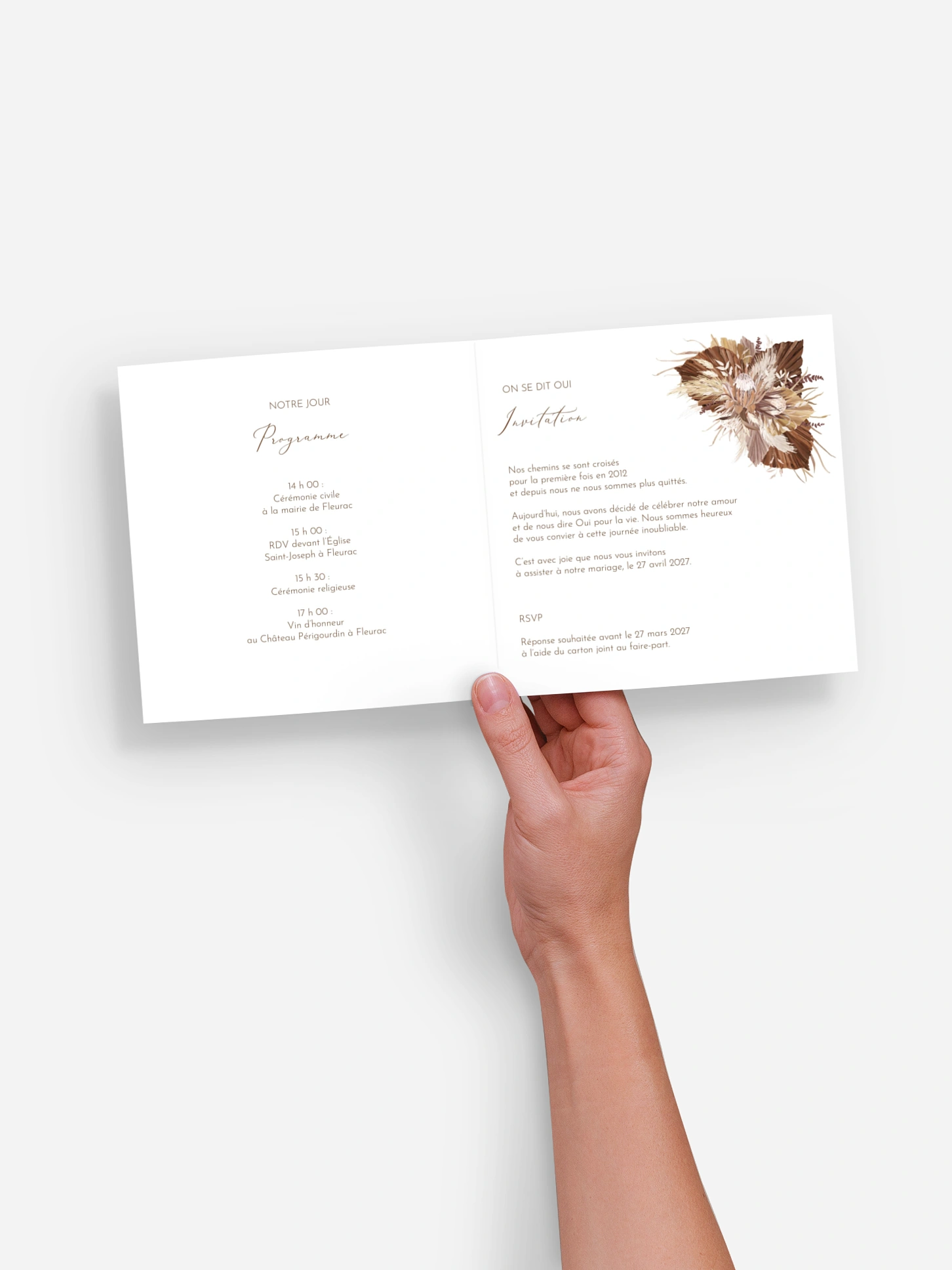Faire-part de mariage Rêve bohème