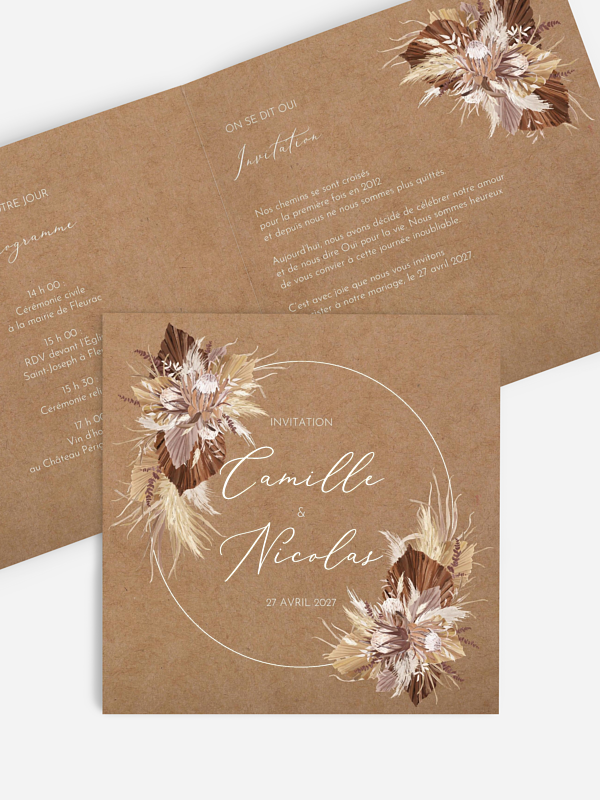 Faire-part de mariage Rêve bohème