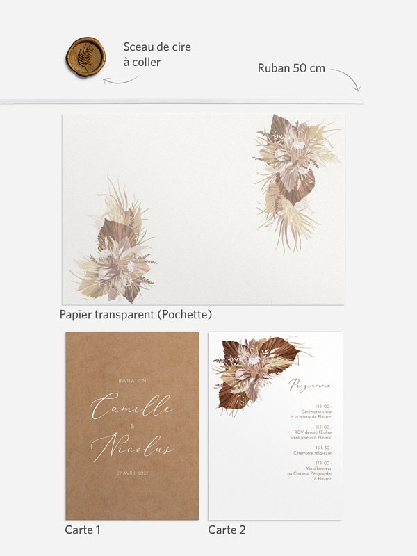 Faire-part de mariage Rêve bohème