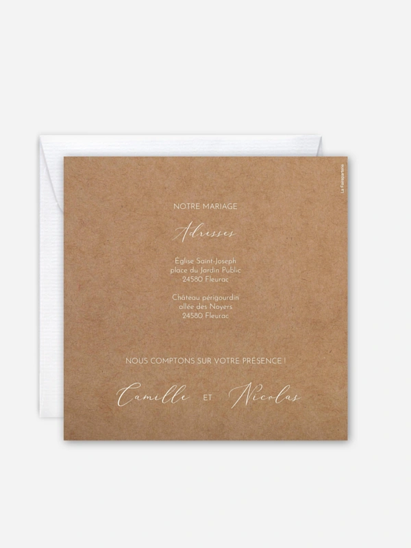 Faire-part de mariage Rêve bohème