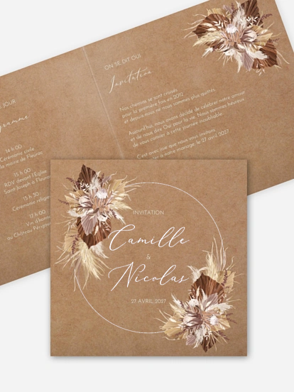 Faire-part de mariage Rêve bohème