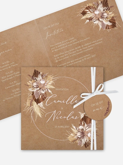 Faire-part de mariage Rêve bohème