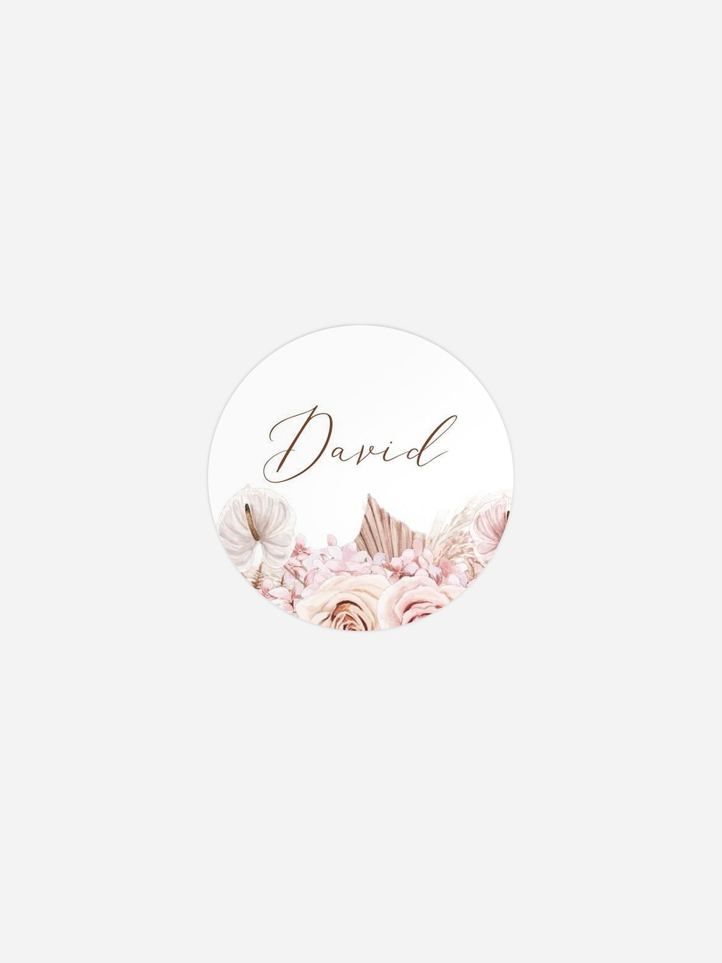 Étiquette cadeau individuelle Portrait fleuri