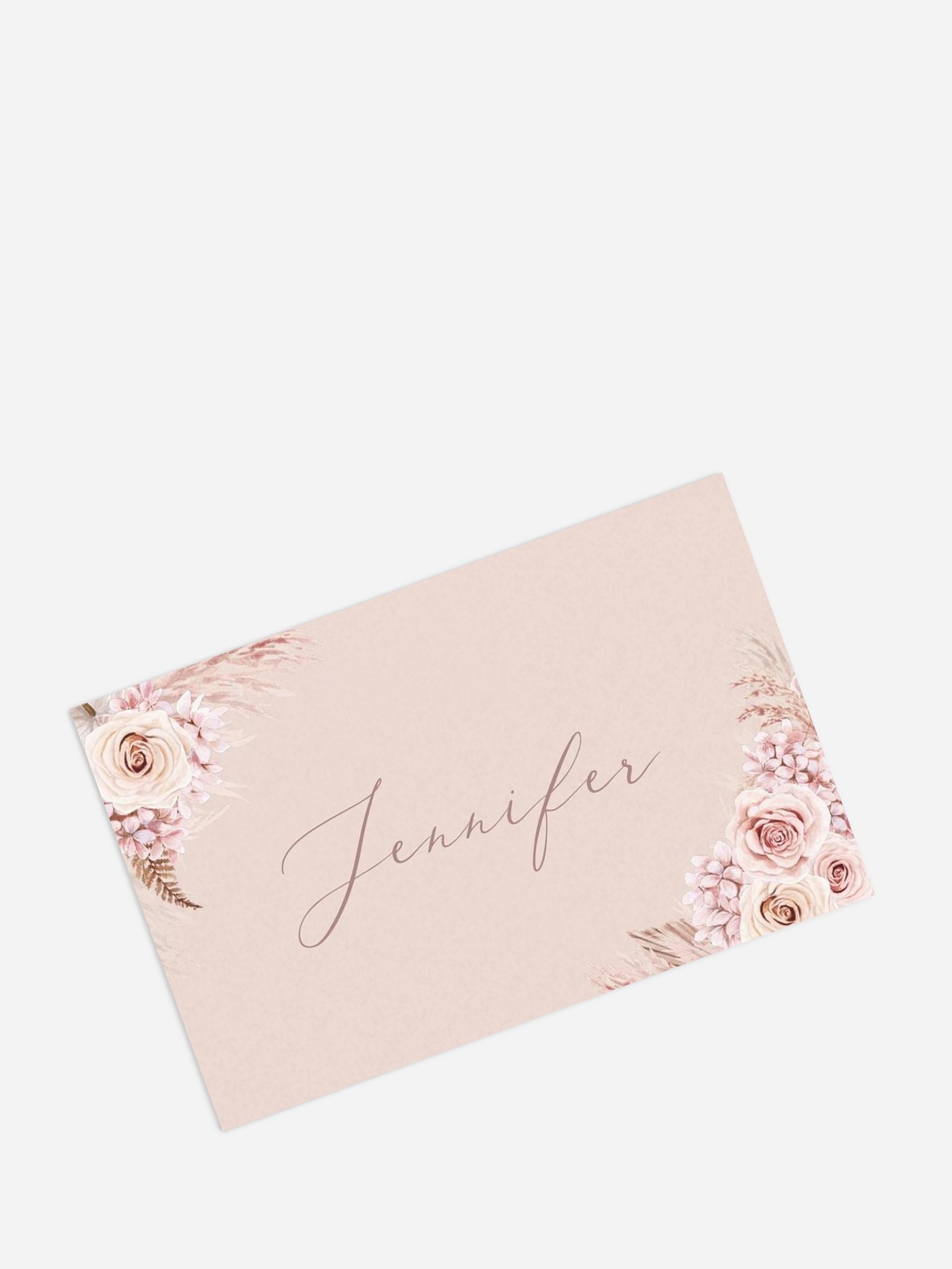 Marque-place mariage Portrait fleuri